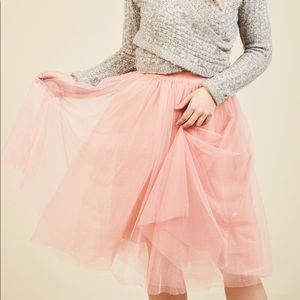 ModCloth pink tulle skirt NWOT